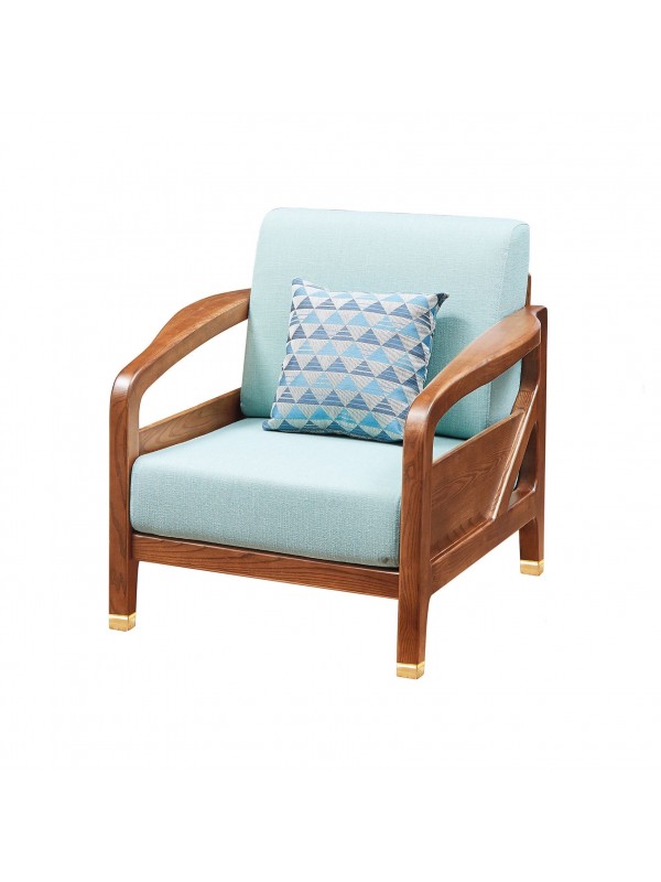 Aquamarine -Single- Wood Sofa 