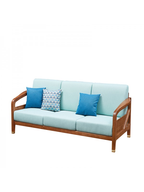 Aquamarine -Triple- Wood Sofa 