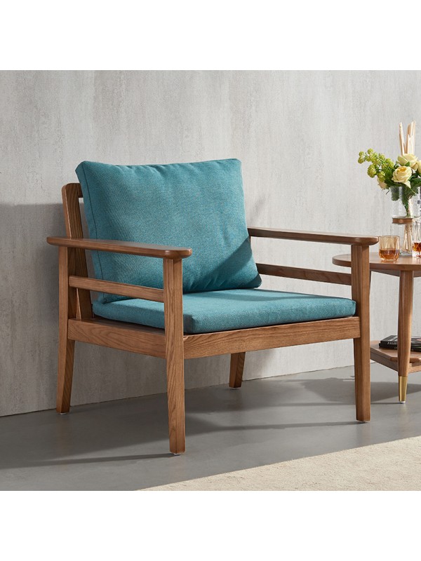 Turquoise -Single- Ash Wood Multifunctional Sofa 
